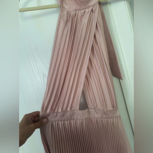 L'IDÉE Renaissance Pleated Open Back Halter Gown - Picture 8 of 11
